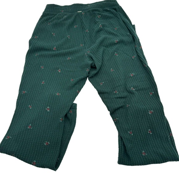 Floral Green Lounge Pants - Picture 2 of 11